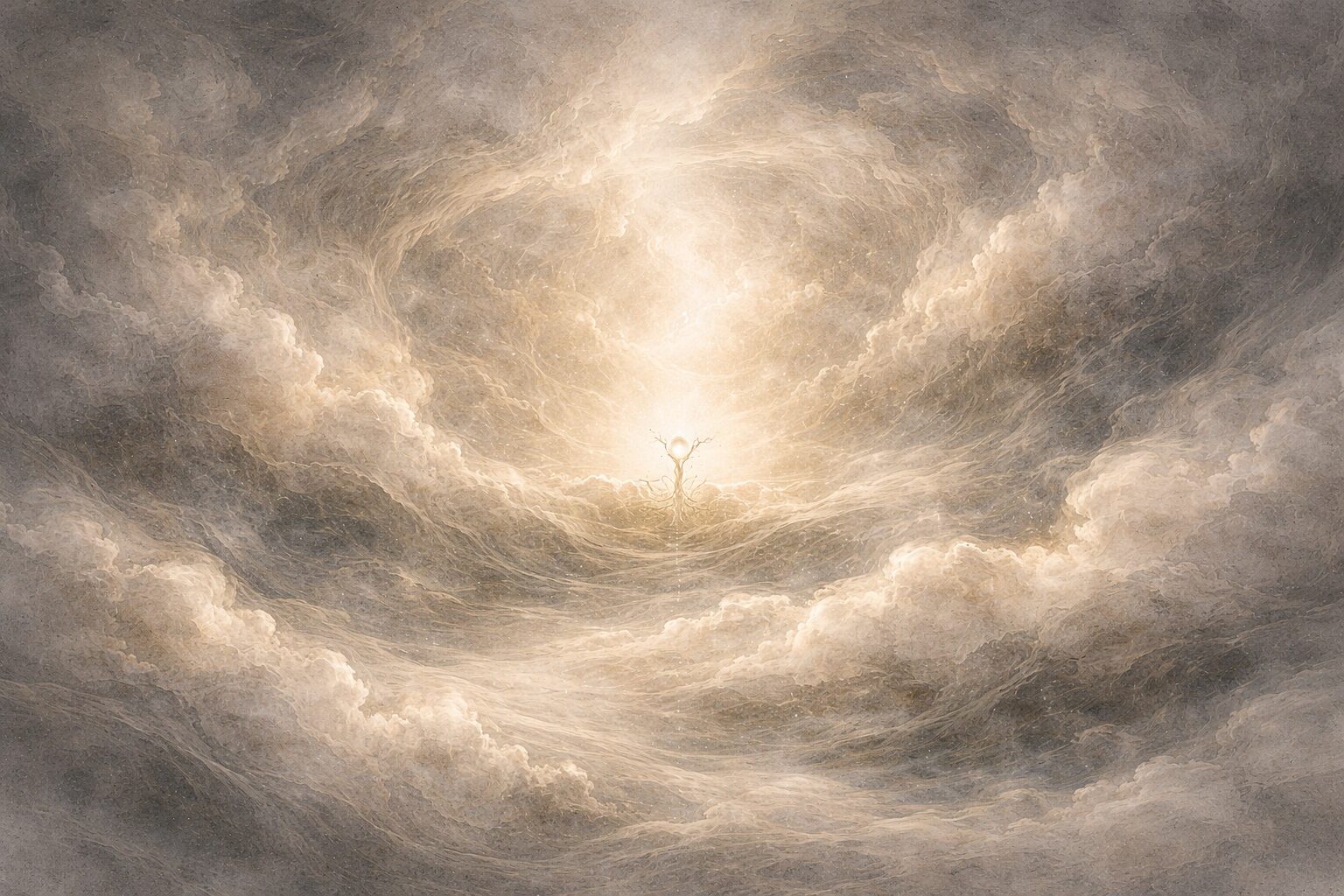 日本書紀の冒頭で天地未分の混沌から世界が始まる構想を表した場面