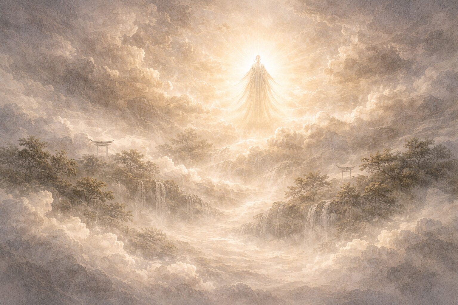 古事記 冒頭 世界の始まりと最初の神の出現を表す場面