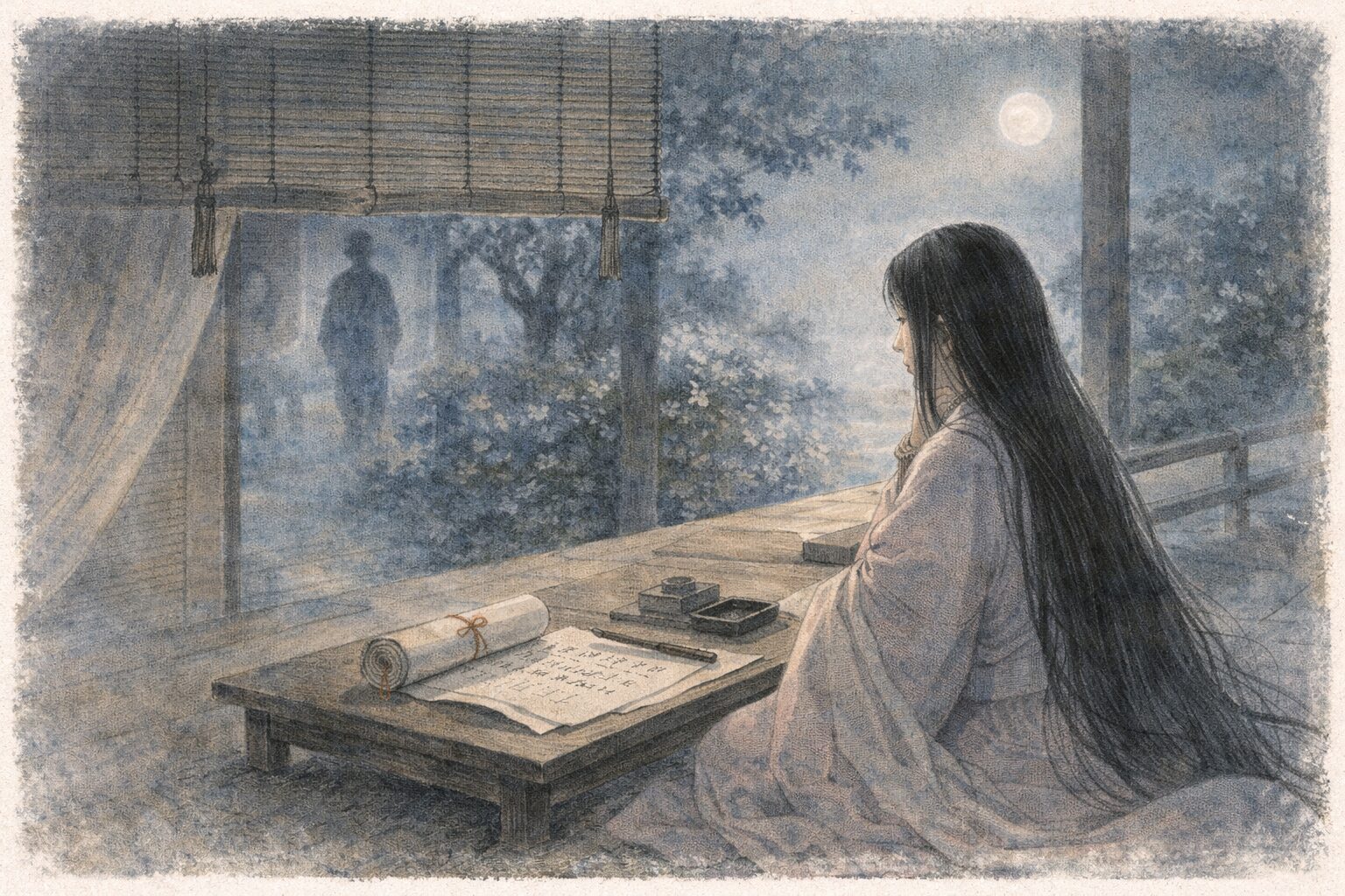 和泉式部日記の贈答歌のイメージ