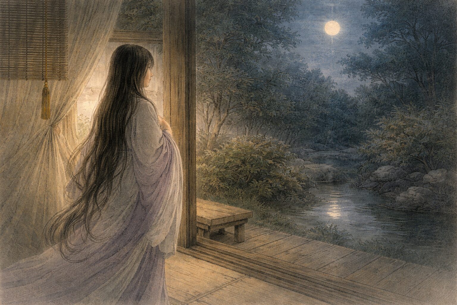 夜の寝覚 寝覚めの場面のイメージ