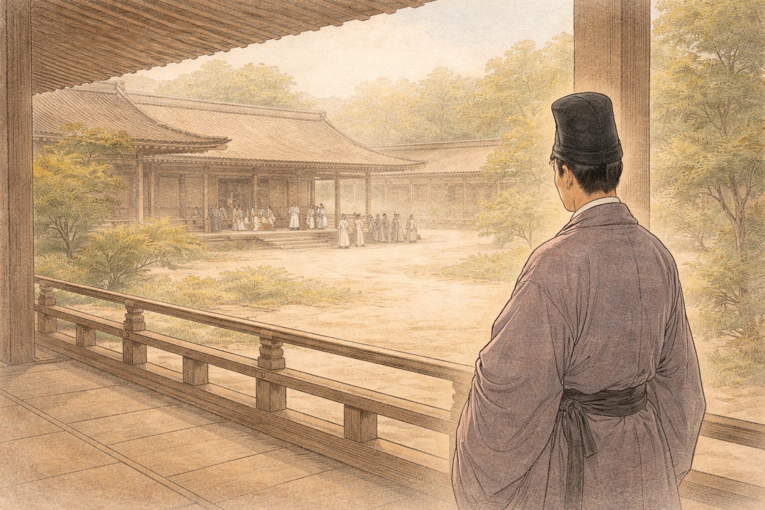 小右記で宮廷の現場を見つめる視点が伝わる場面のイメージ