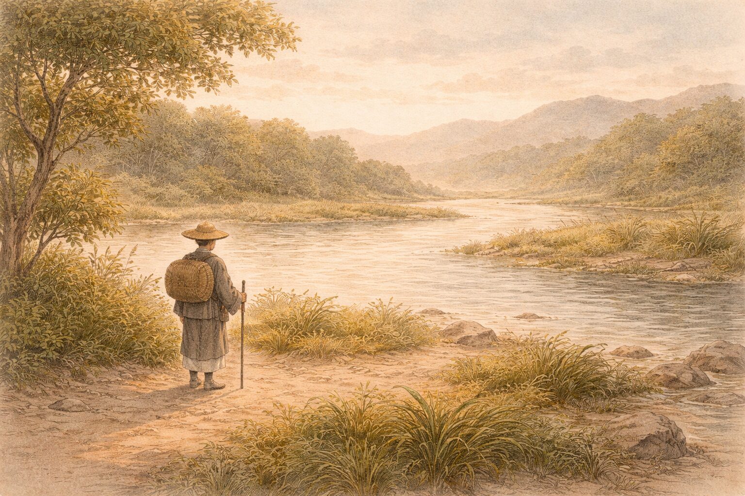 野ざらし紀行 旅立ちの覚悟と初期芭蕉の気迫がにじむ場面