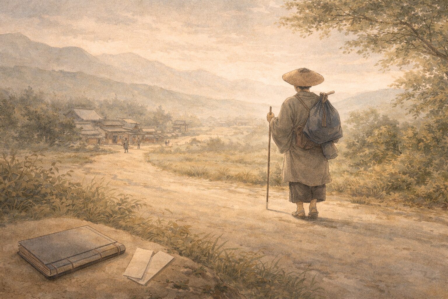 俳諧を地方へ広げ流派として根づかせ、理論として整えていく各務支考の力を象徴した情景