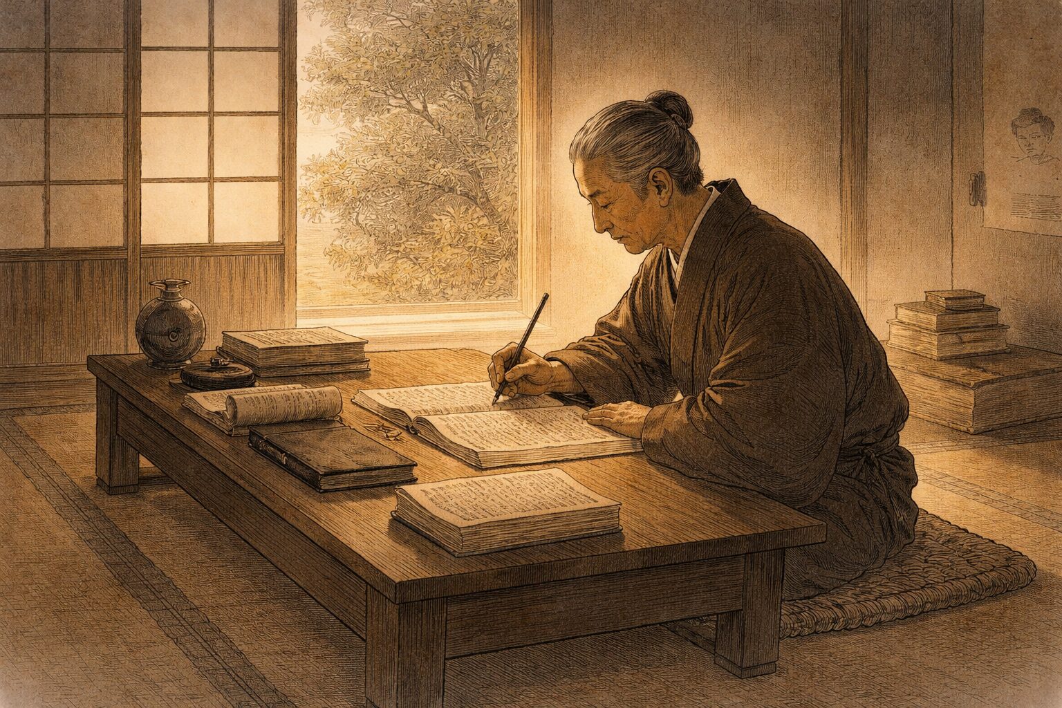 自分の人生を感傷ではなく理性的に振り返り、時代の意味まで書こうとする新井白石を表した一場面