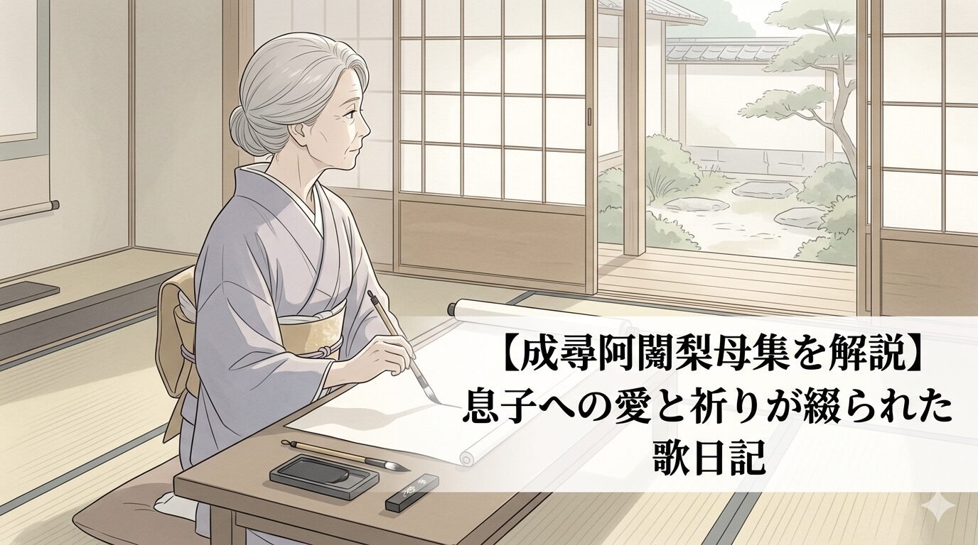 『成尋阿闍梨母集』の、渡宋する息子を思う母の愛と祈りを表した情景