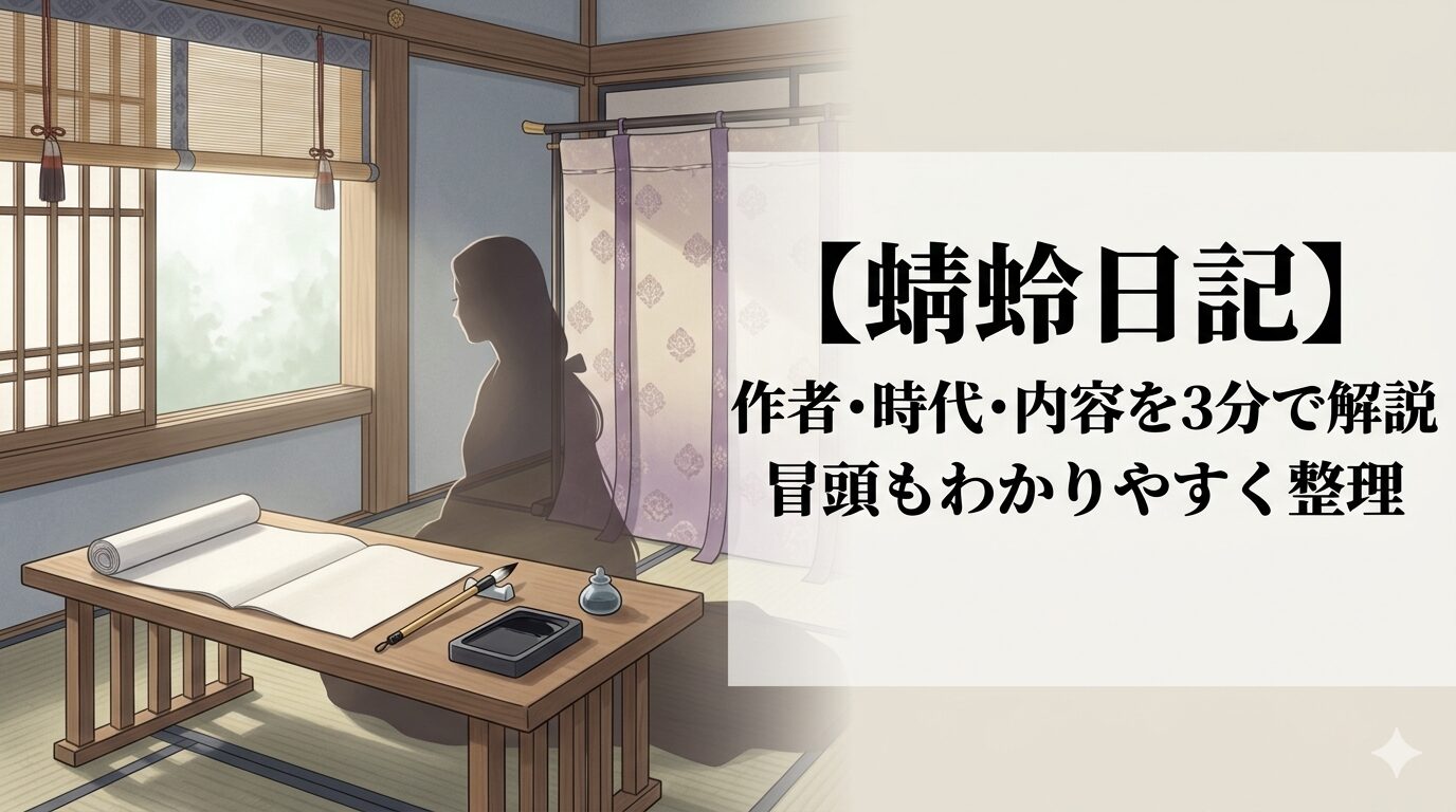 蜻蛉日記に通じる、愛されたい思いが待つ時間のなかで少しずつ傷に変わっていく平安時代の日記文学のイメージ。