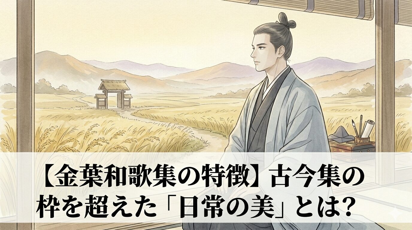 『金葉和歌集』の、日常の景色に新しい美を見いだす和歌世界を表した情景