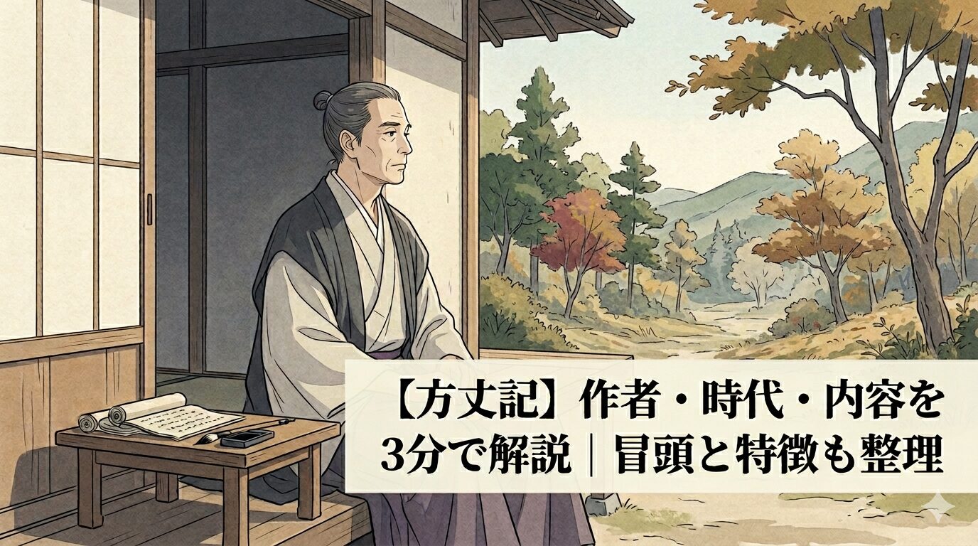 『方丈記』の、壊れ続ける世の中で心の置き場を探る静かなまなざしを表した情景