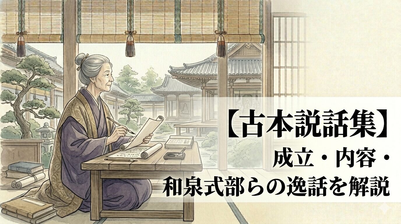 『古本説話集』の、和歌の情趣と観音霊験が同じ一冊に息づく世界を表した情景