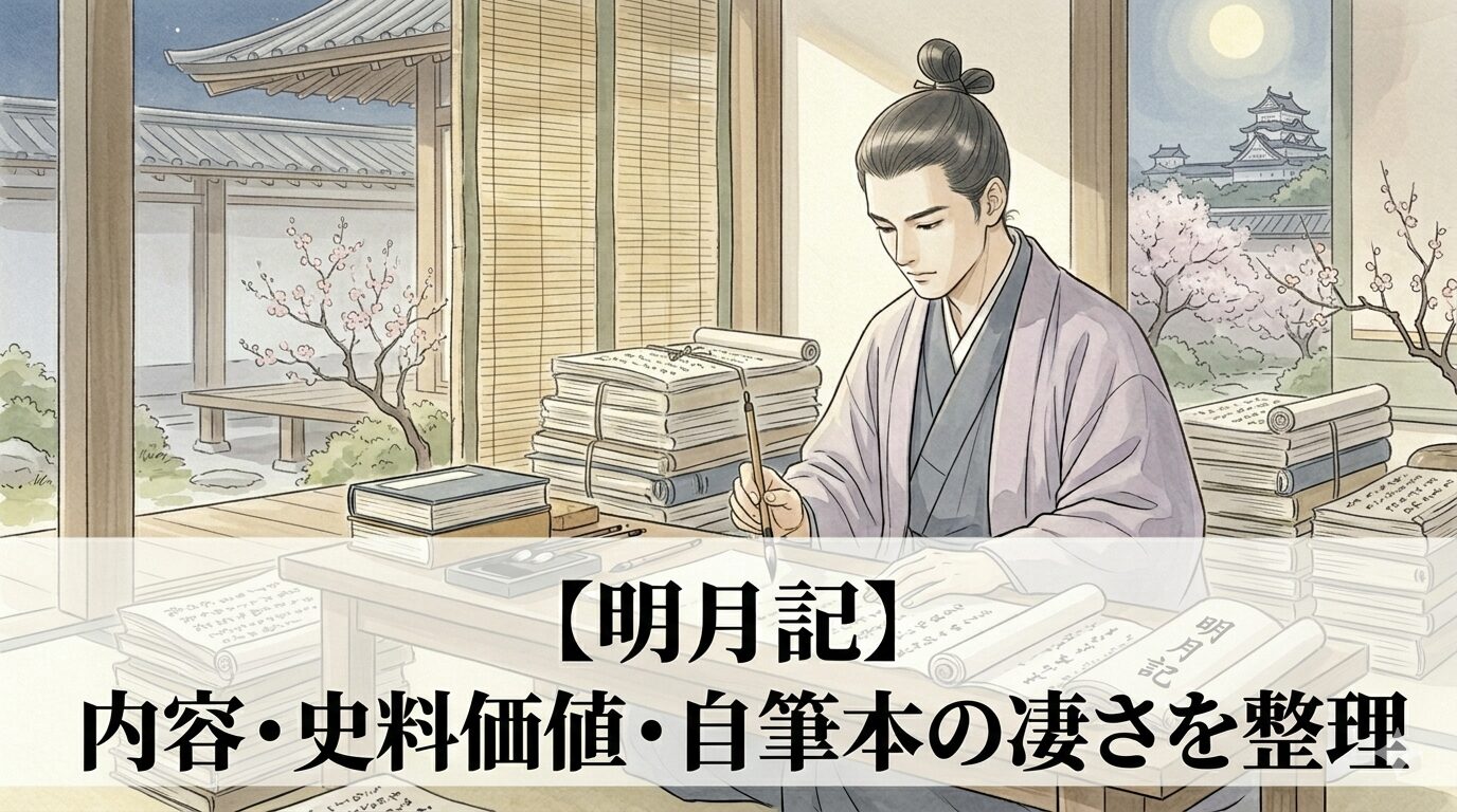 『明月記』の、時代の変動を歌人の感覚で記し続けた古記録世界を表した情景