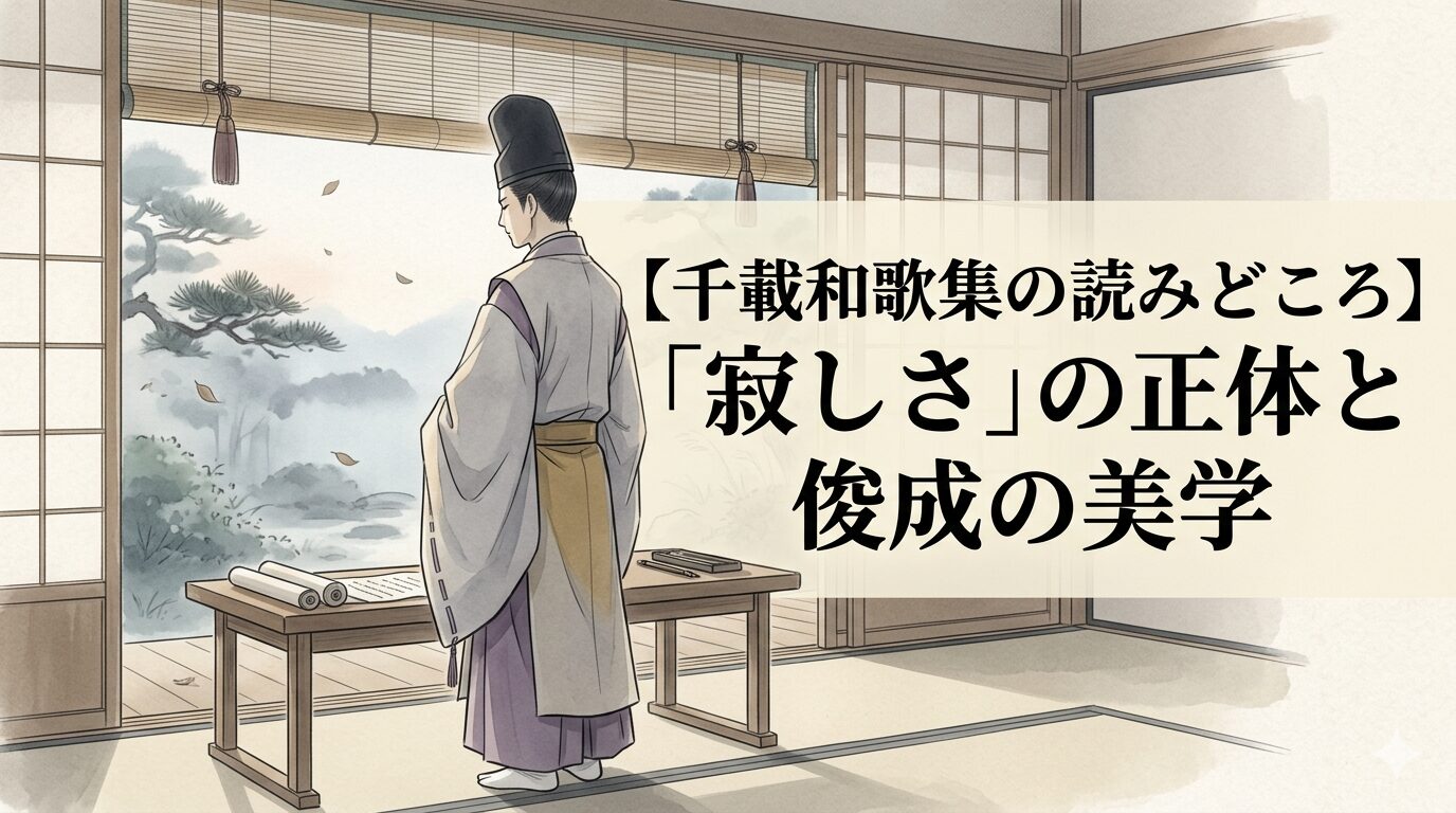 『千載和歌集』の、寂しさと余情が深まる平安末期の美意識を表した情景