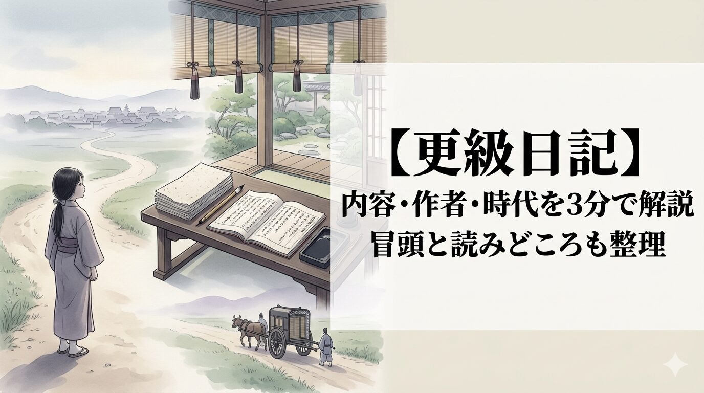 『更級日記』の少女の憧れと、夢から現実へ移る心の変化を表した情景