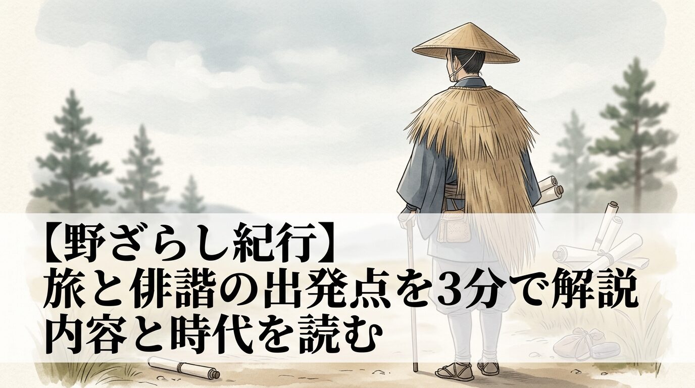 『野ざらし紀行』の、無常を覚悟して旅に自分の表現を賭ける出発点を表した情景