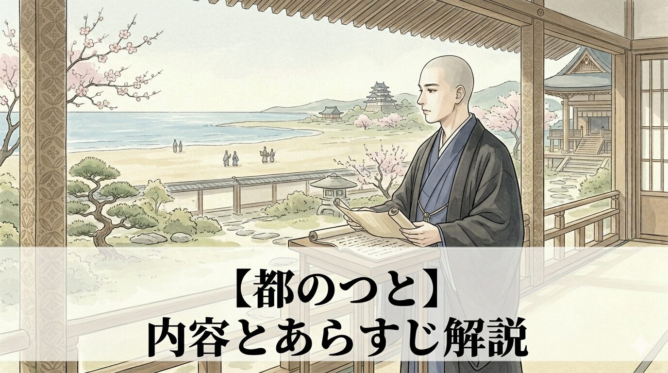 『都のつと』の、歌枕の記憶と実景が重なる塩竈への旅を表した情景