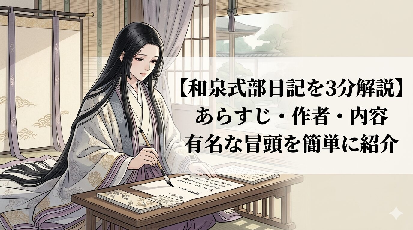 『和泉式部日記』の喪失から始まる恋と、贈答歌の心理戦を表した情景