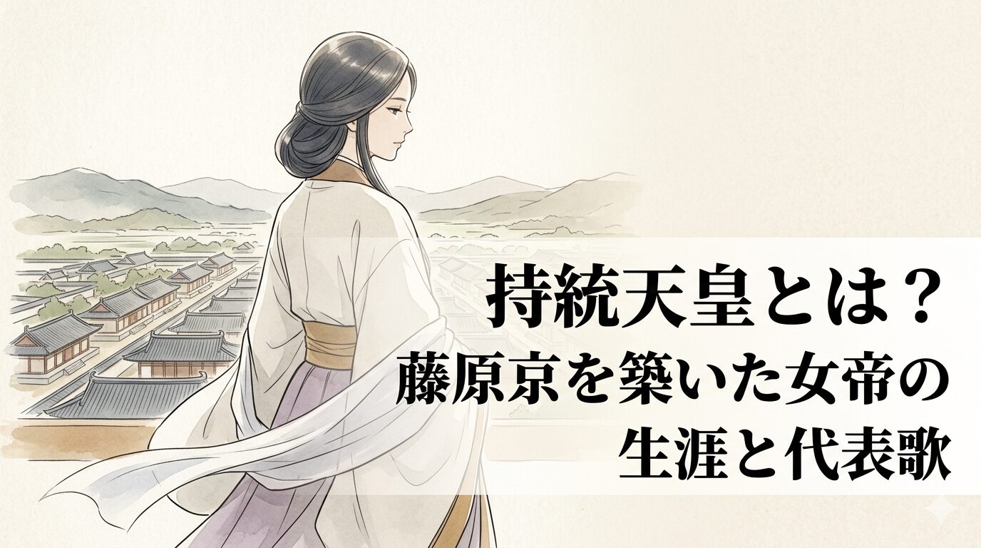 持統天皇の、国の形を整えながら季節の移ろいを歌にできた感性を表した情景