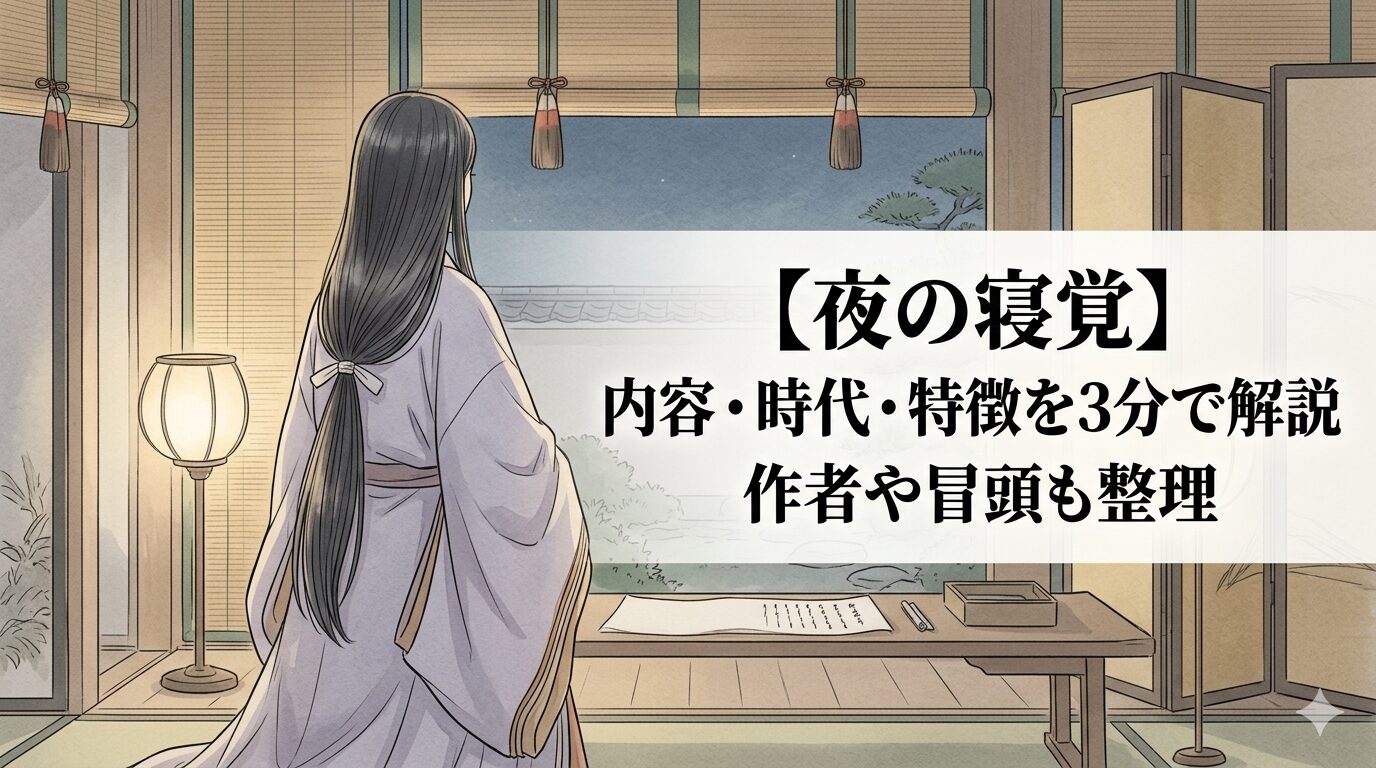 『夜の寝覚』の、許されない恋と孤独な寝覚めが続く切実な心の揺れを表した情景