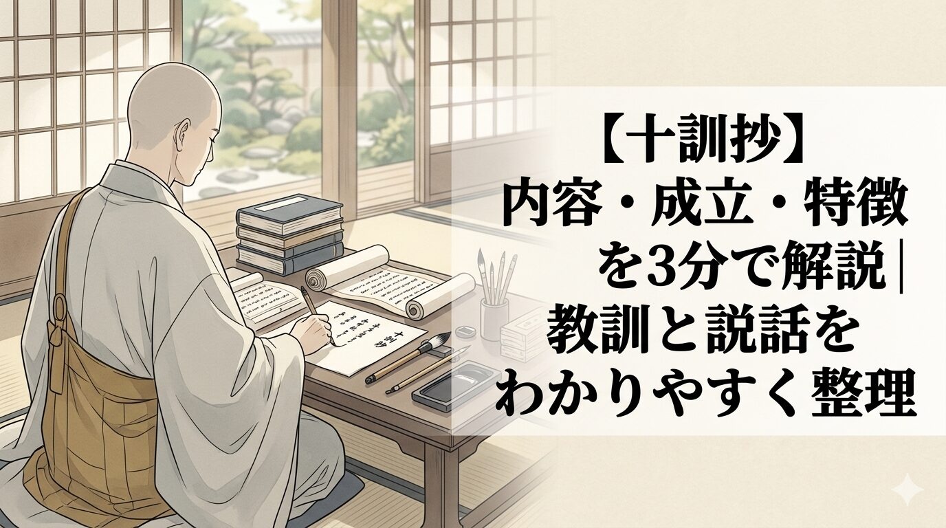 『十訓抄』の失敗談から、人のふるまいと教訓を学ぶ説話世界を表した情景