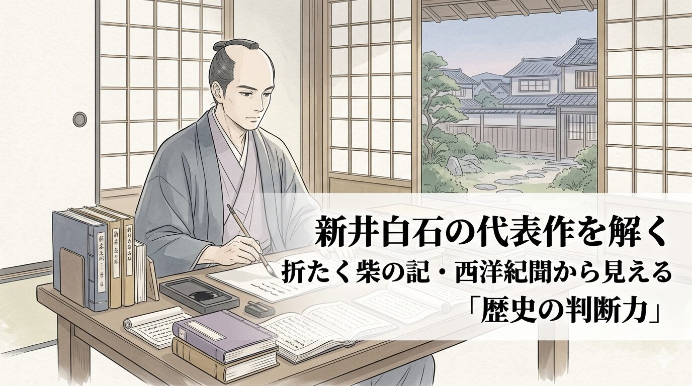 新井白石の、学問を政治と歴史の判断へつなげる知性を表した情景