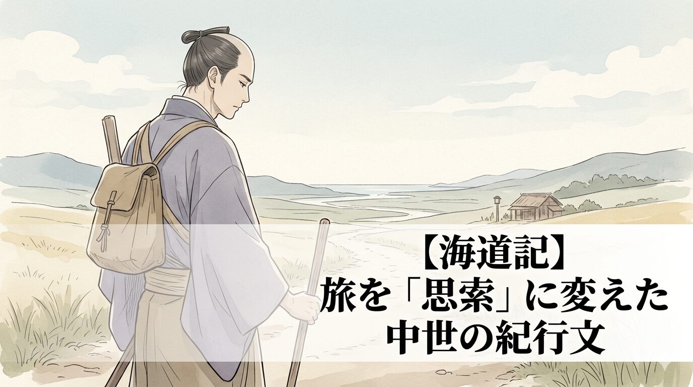 『海道記』の、旅の風景が無常の思索へ変わっていく中世紀行を表した情景