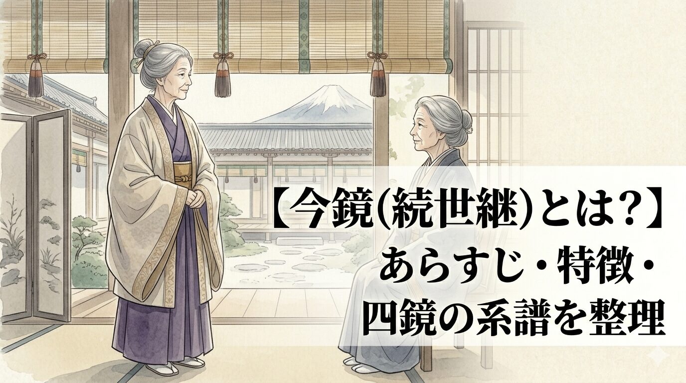 『今鏡』の、王朝の歴史をやわらかく語り返す穏やかな回顧の世界を表した情景