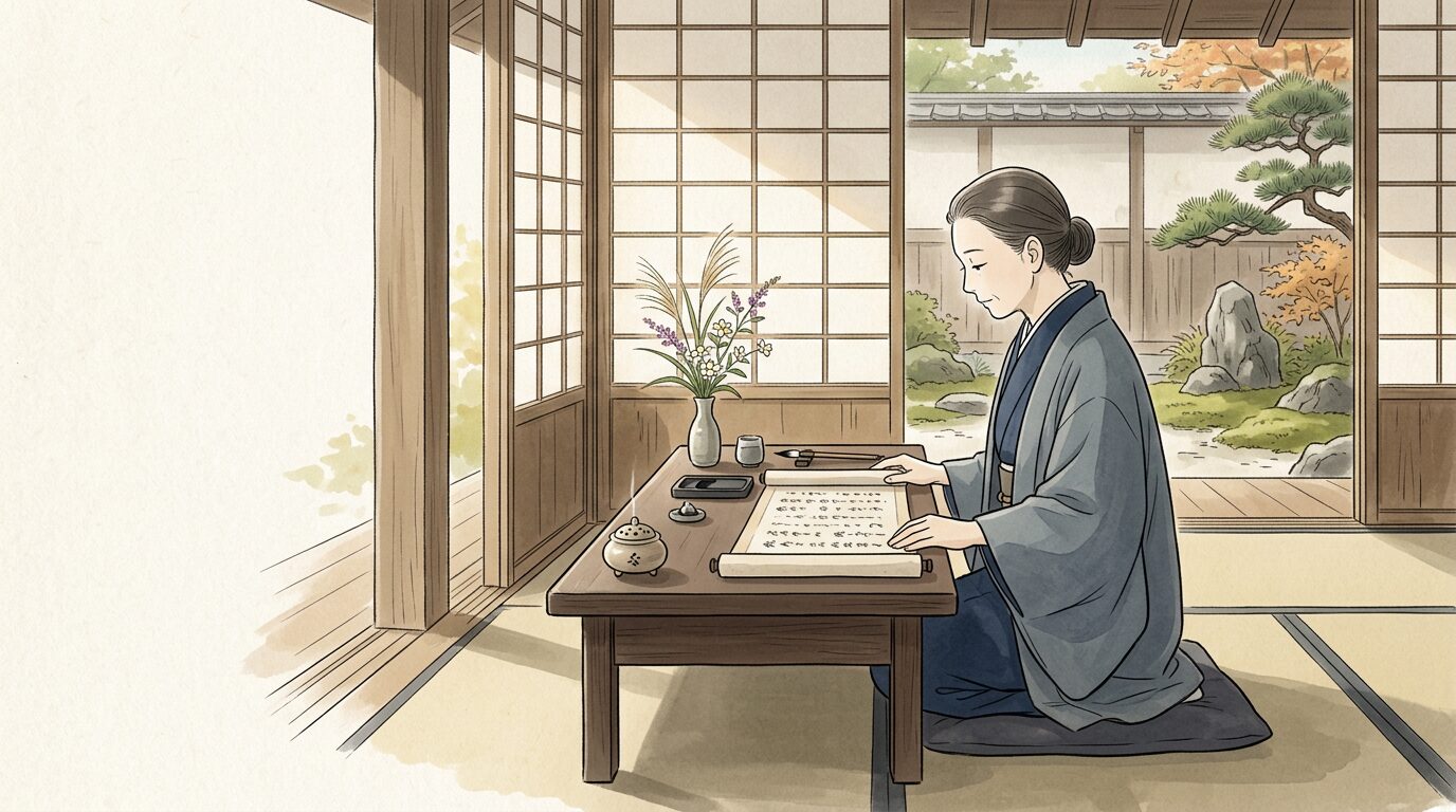 沙石集で教訓と人間観察が重なる場面のイメージ