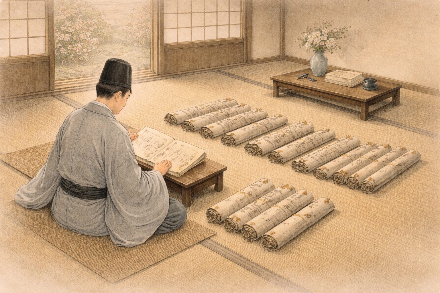 千載和歌集を意識した構成と二条派の整った歌風が見える、続千載和歌集の全体像を表した情景