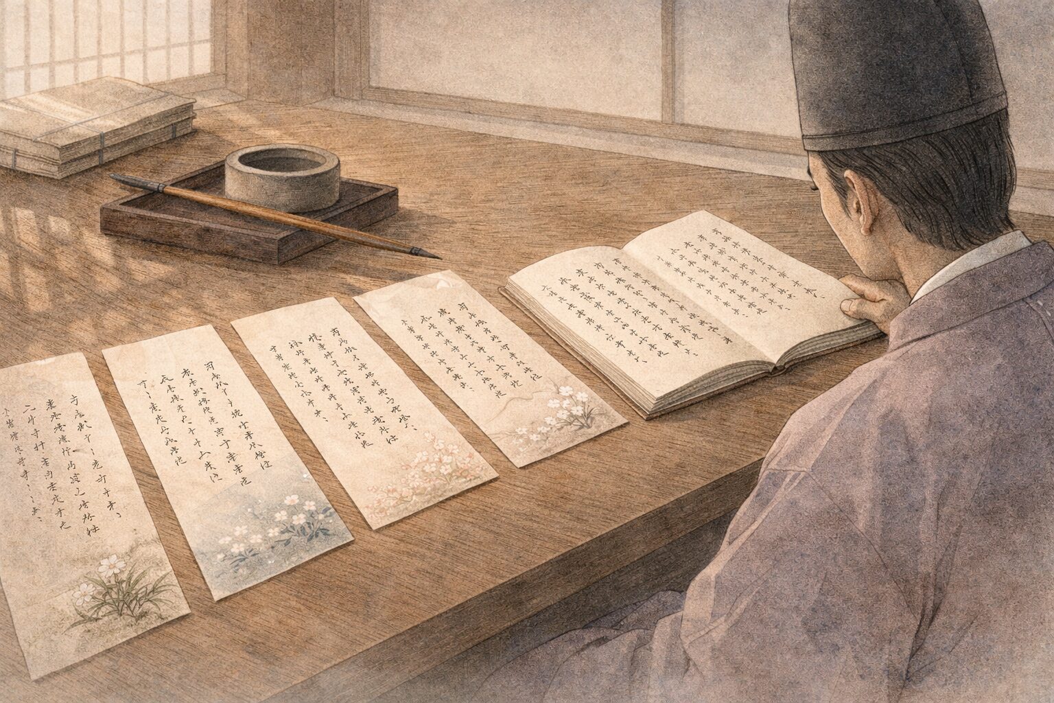 奇抜さよりも景物の整いと言葉の節度を重んじる二条為世の歌壇感覚と、新後撰和歌集の正統性を象徴した情景