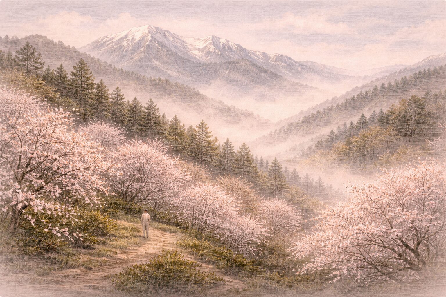 霞と白雪の春景や、無理なく伝わる恋の感情を通して、続後撰和歌集が新勅撰和歌集よりも平明で明るい調べを前に出す歌集であることを表した情景