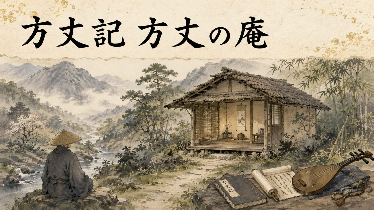 『方丈記』の庵とは?方丈の意味・広さ・暮らし・ミニマリスト的な読み方を解説 | 3分で読む日本の古典文学
